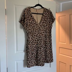 Smash+Tess Sunday shorty romper in leopard